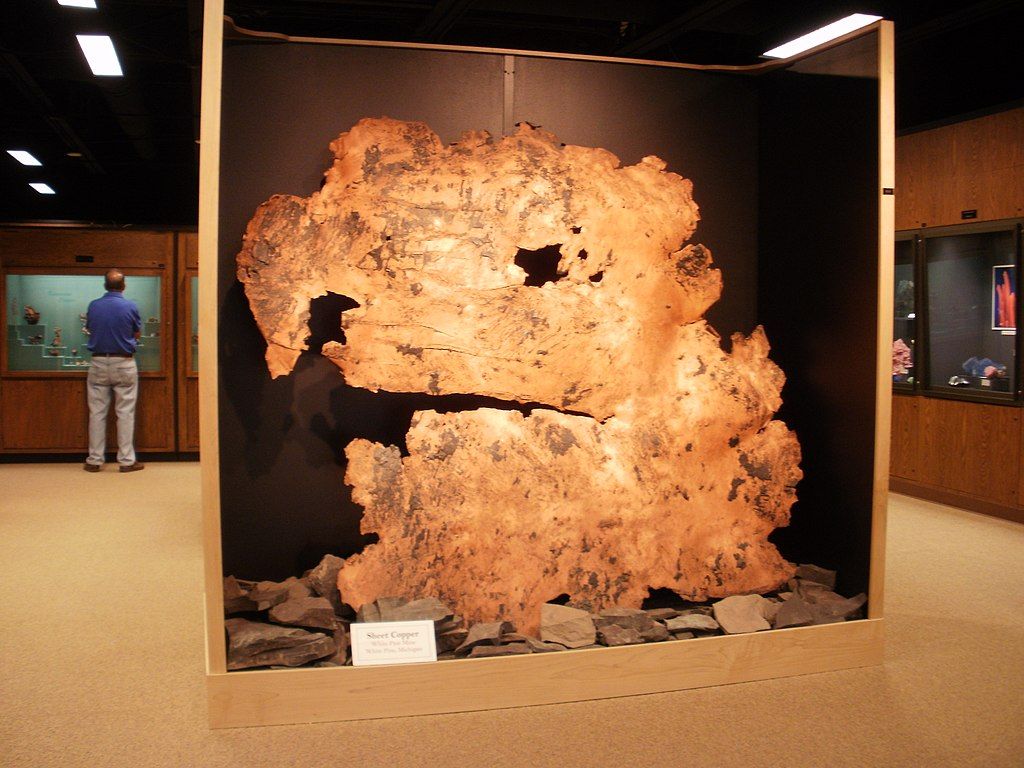 Exhibit in A.E. Seaman Mineral Museum of Michigan