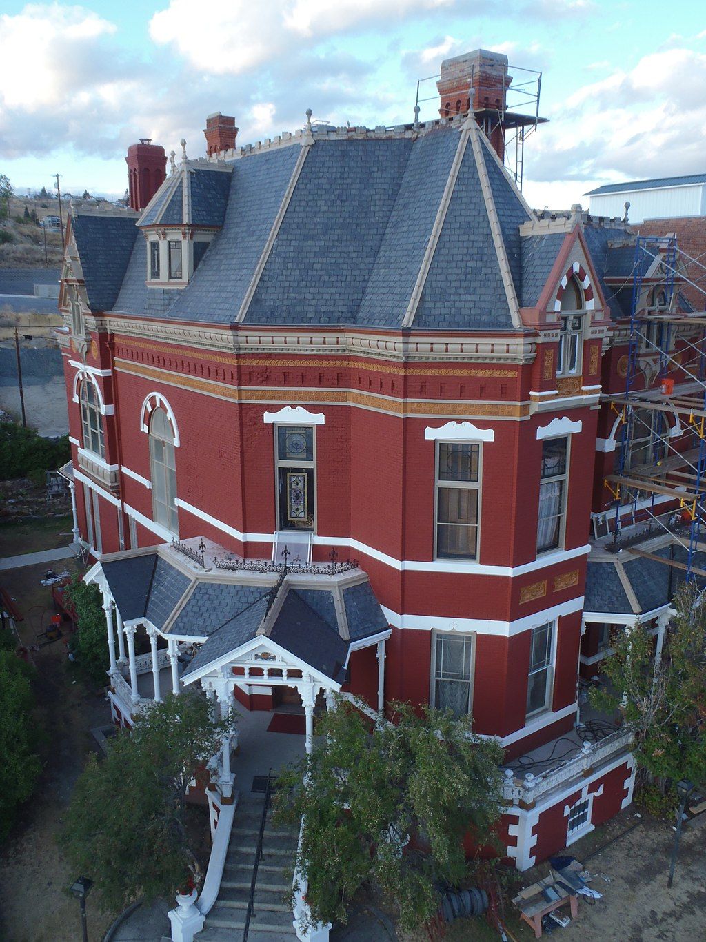 Aerial view of Copper King Mansion