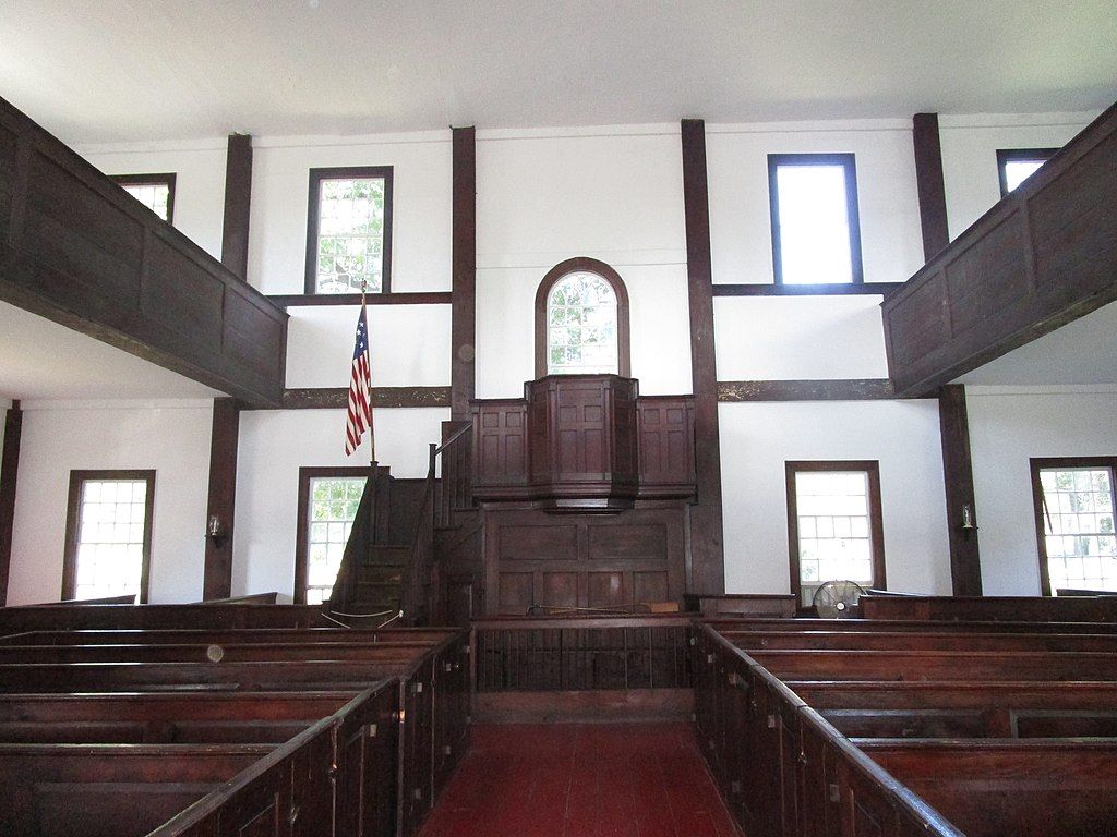 Interior of Forty Fort Meetinghouse