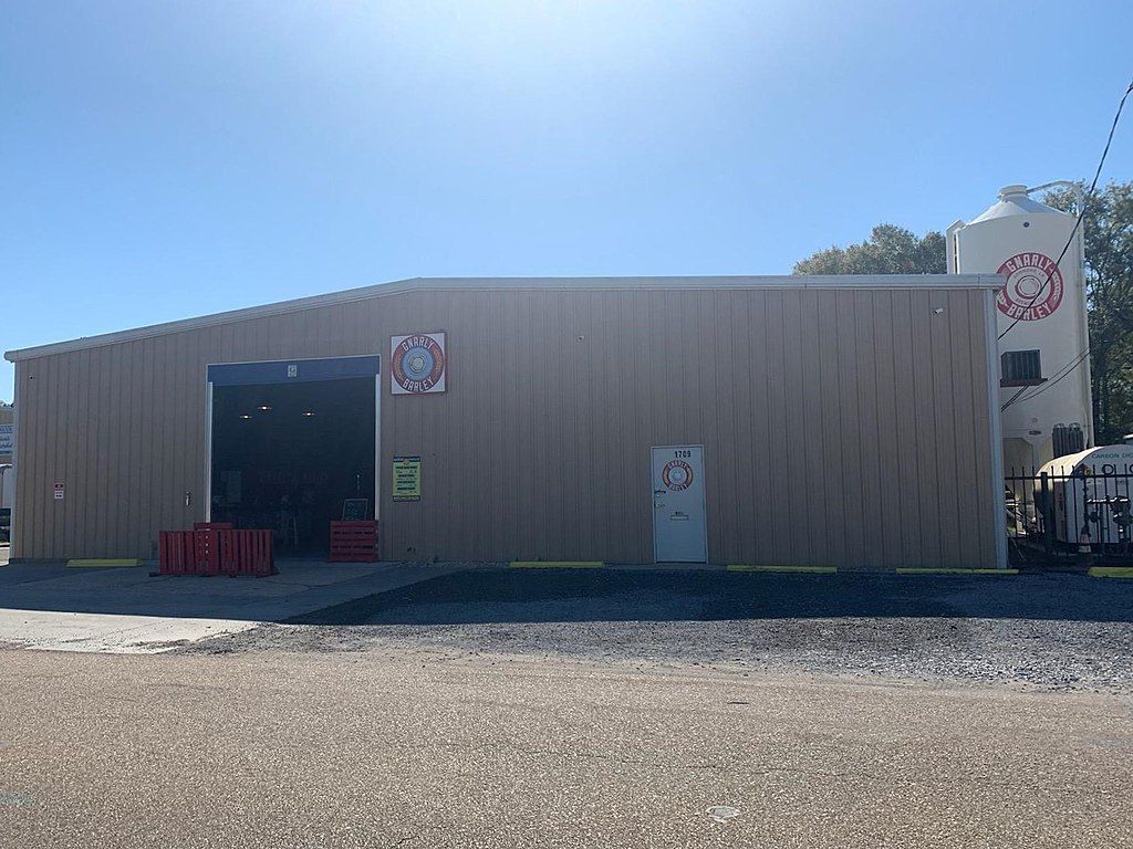 Front View of the Gnarly Barley Brewing Company located in Hammond, Louisiana