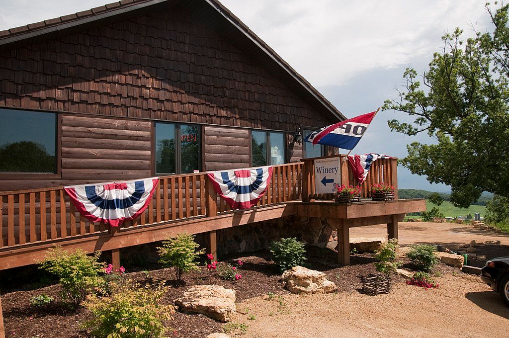 Front View of Rocky Waters Vineyard & Winery in Hanover, Illinois