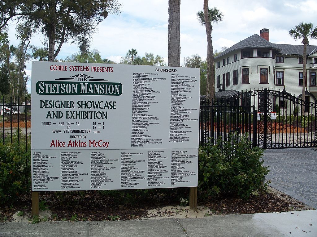 Signage of Stetson Mansion