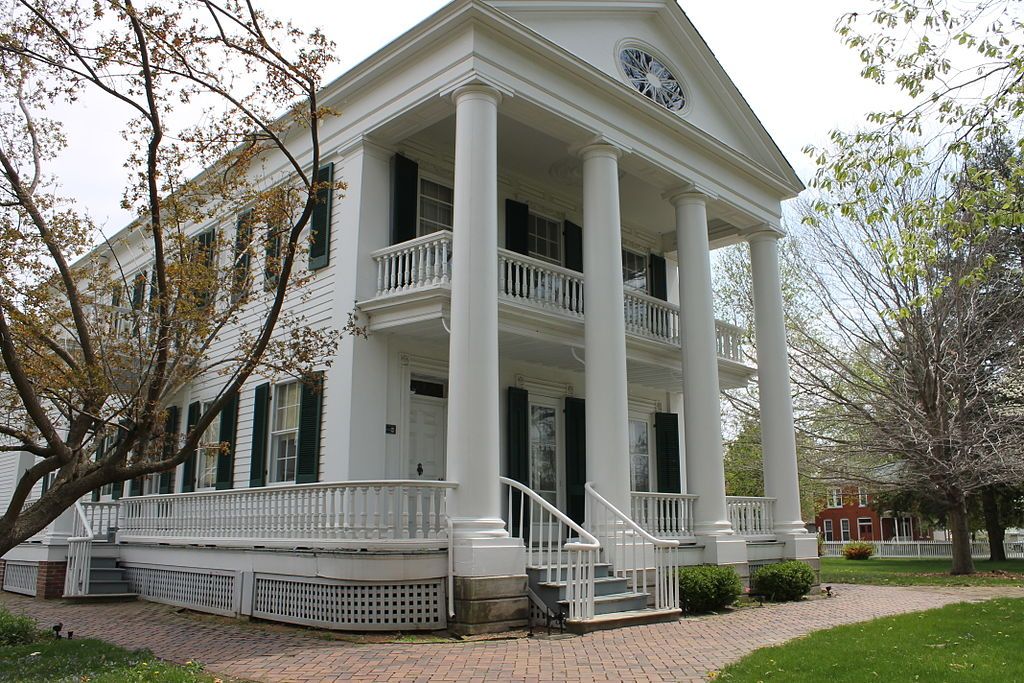 View of John Wood Mansion's entrance