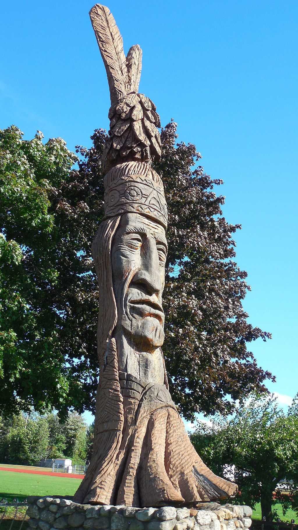 Statue in Opechee Park Cove Beach