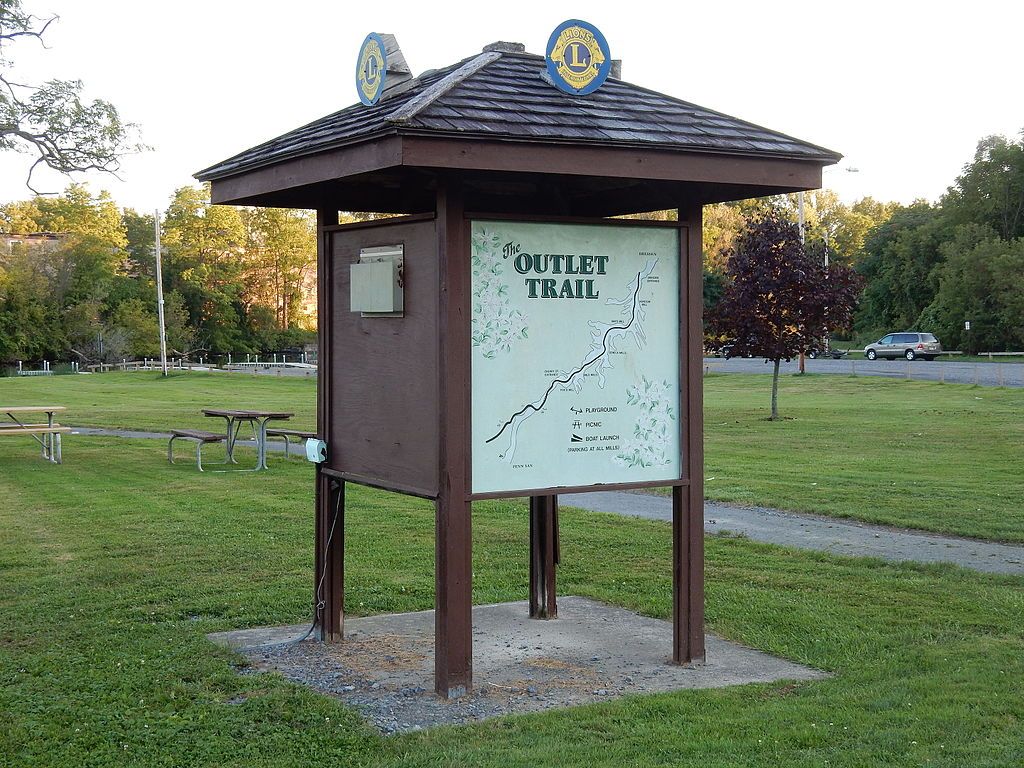 View of Keuka Lake Outlet Trail