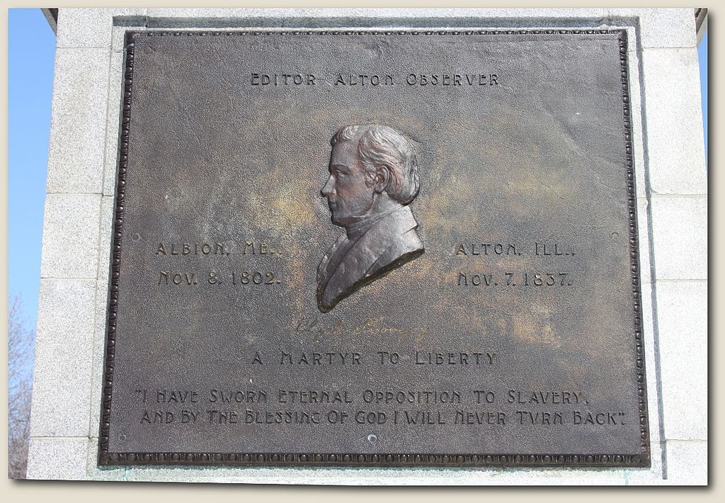 View of Elijah P. Lovejoy Monument