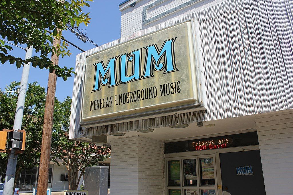 Signage of Meridian Underground Music Exchange