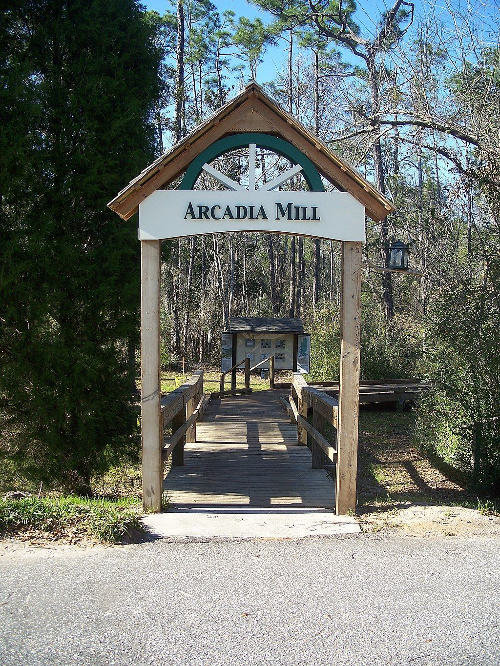 Entrance of Arcadia Mill in Milton, Florida