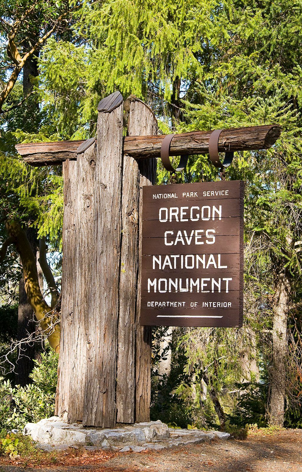 A Sign at Oregon Caves National Monument