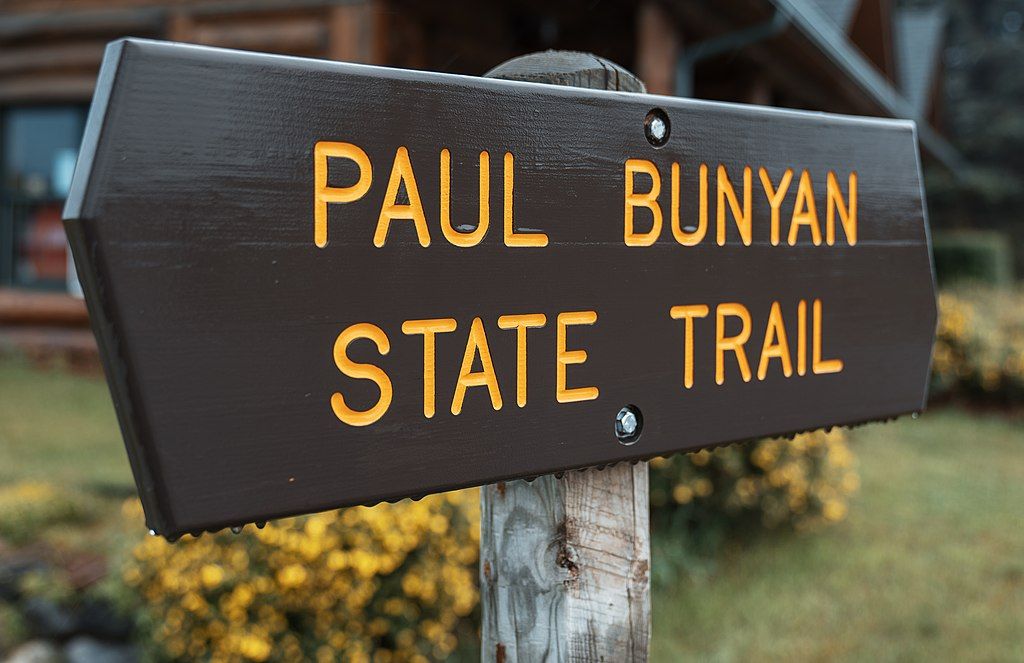 A Sign in Paul Bunyan State Trail