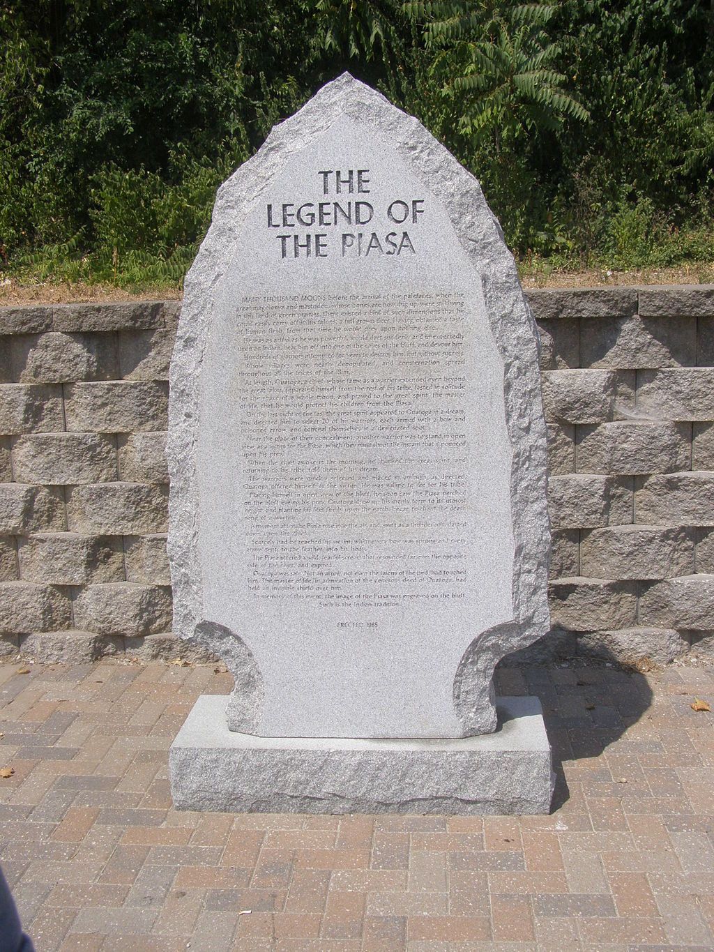View of Piasa Bird Markers