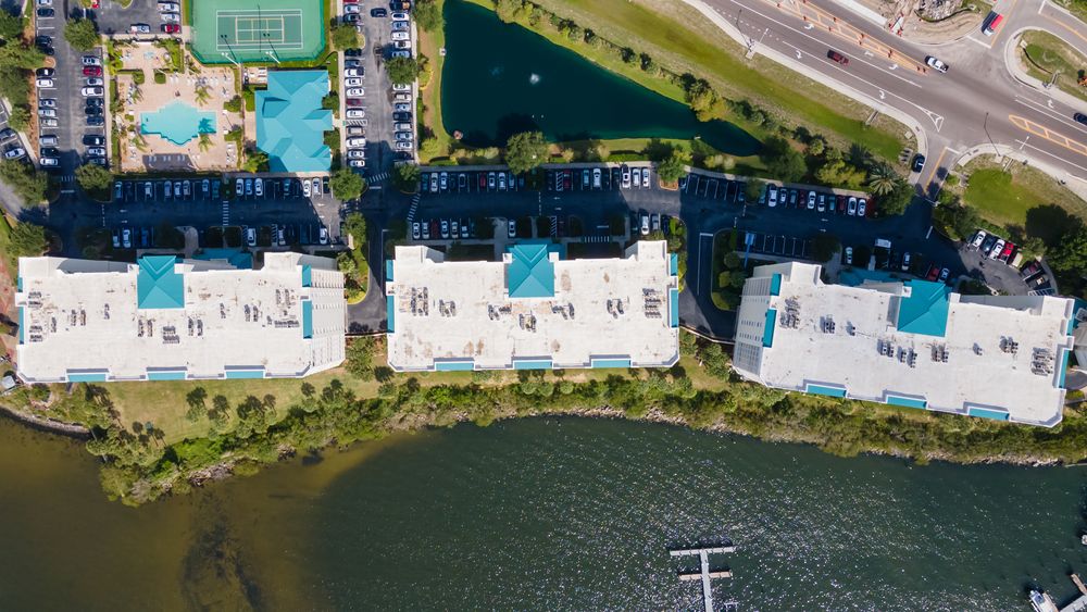 Aerial view of Sand Point Park.