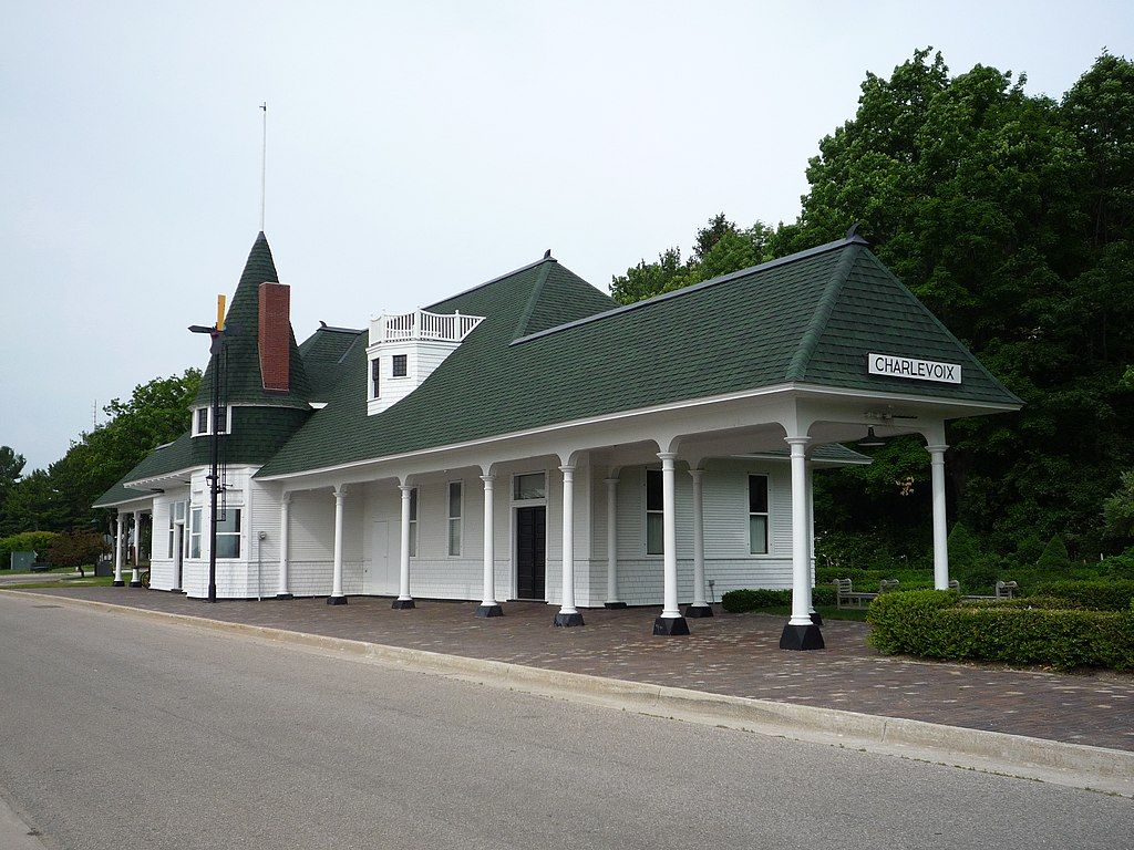 View of Charlevoix Historic Train Depot