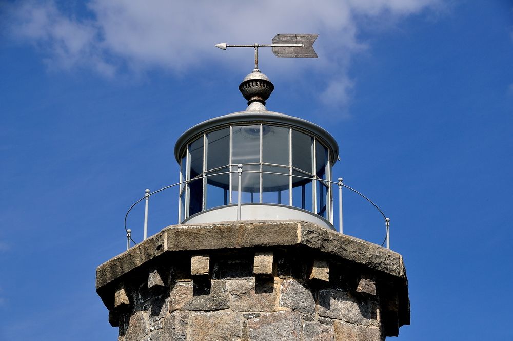 The top half of the Stonington Lighthouse Museum.