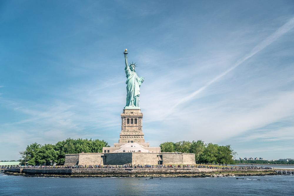 View of Statue of Liberty