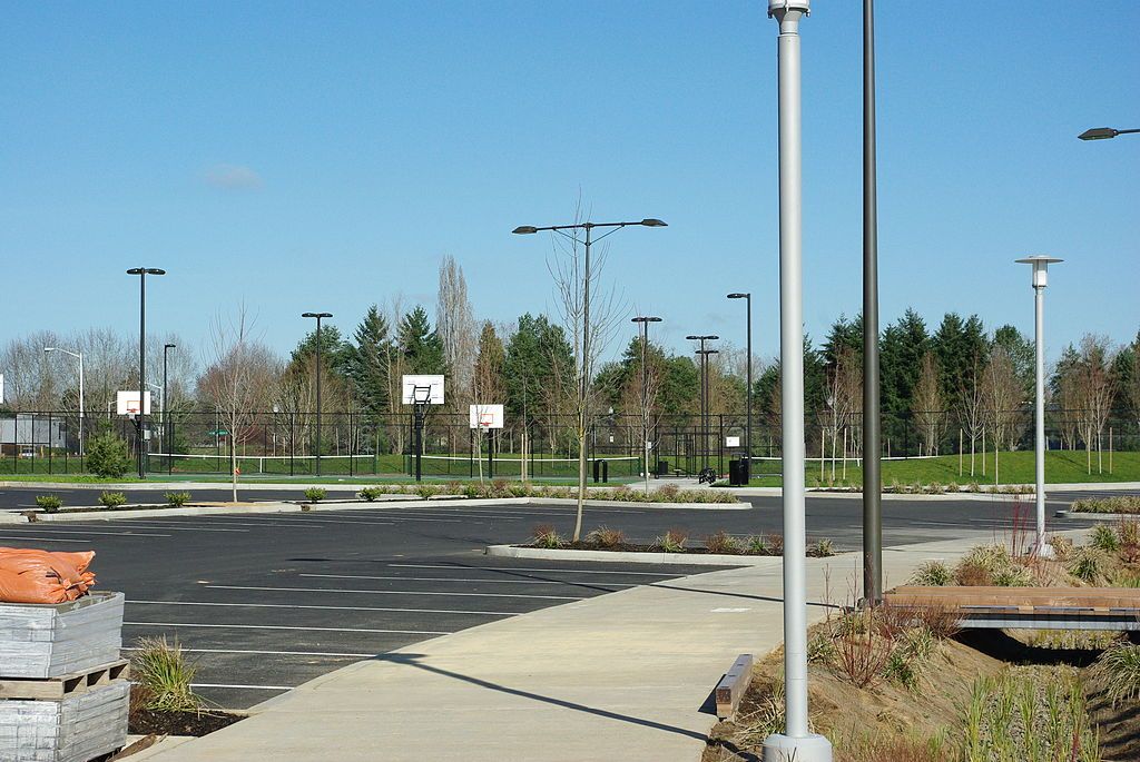 Basketball court at 53rd Ave Community Park