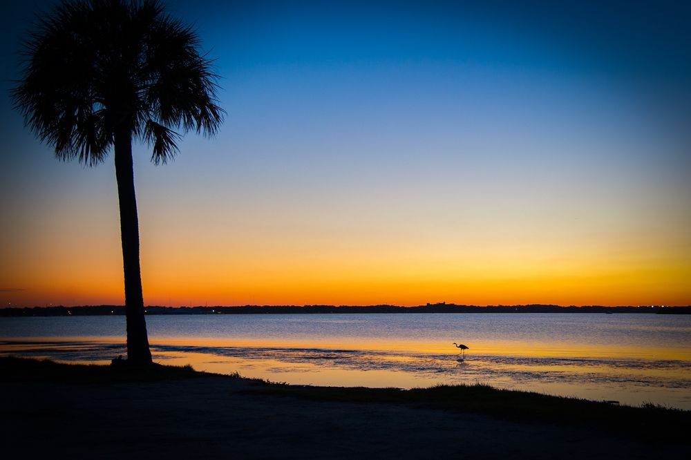 Sunset view at Merritt Island National Wildlife Refuge.