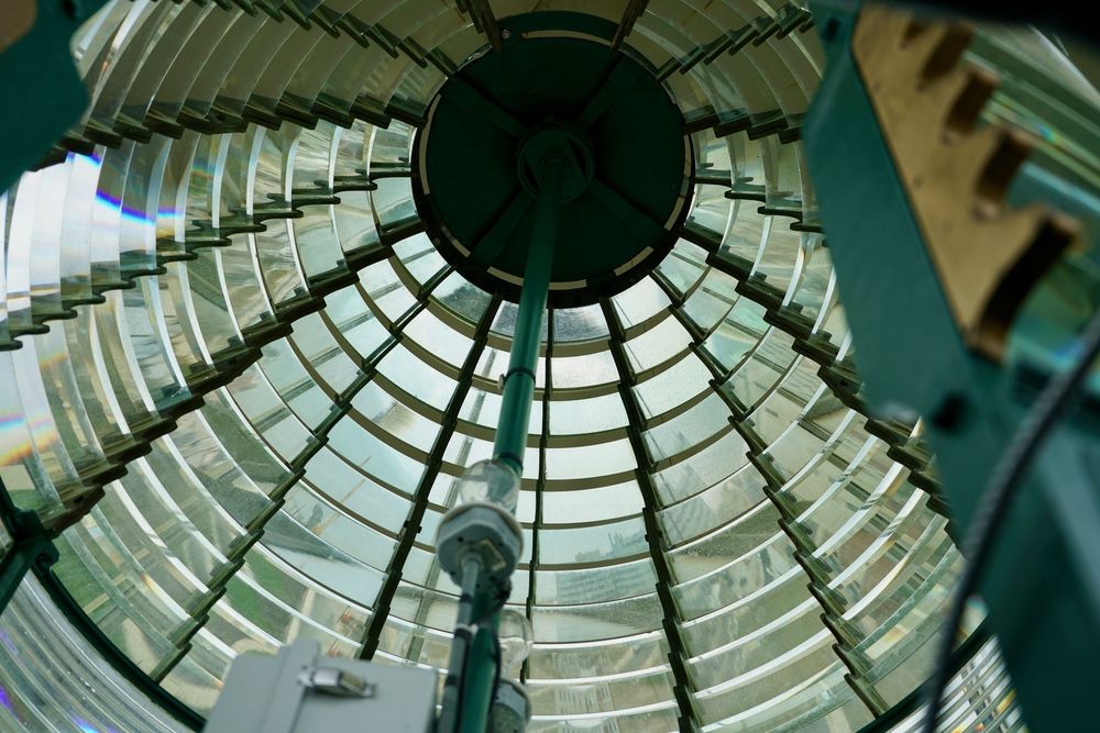 Interior view of the light difussing dome at Absecon Lighthouse