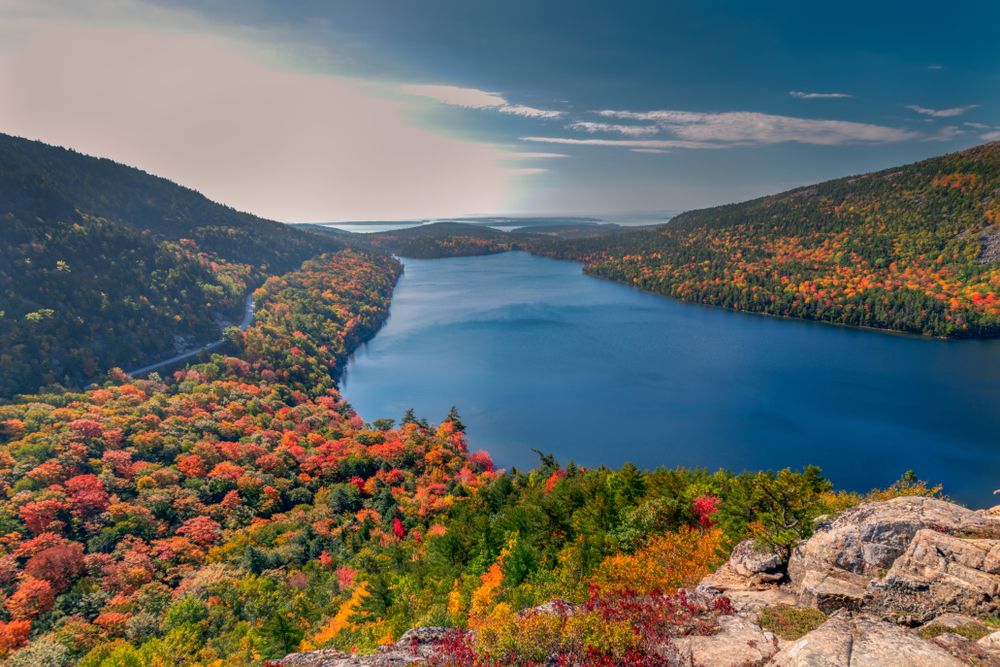 Autumn scene at Acadia National Park, Maine