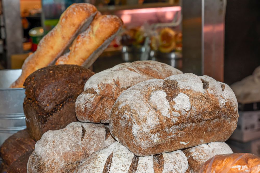 Freshly baked breads at Adelaide Central Market
