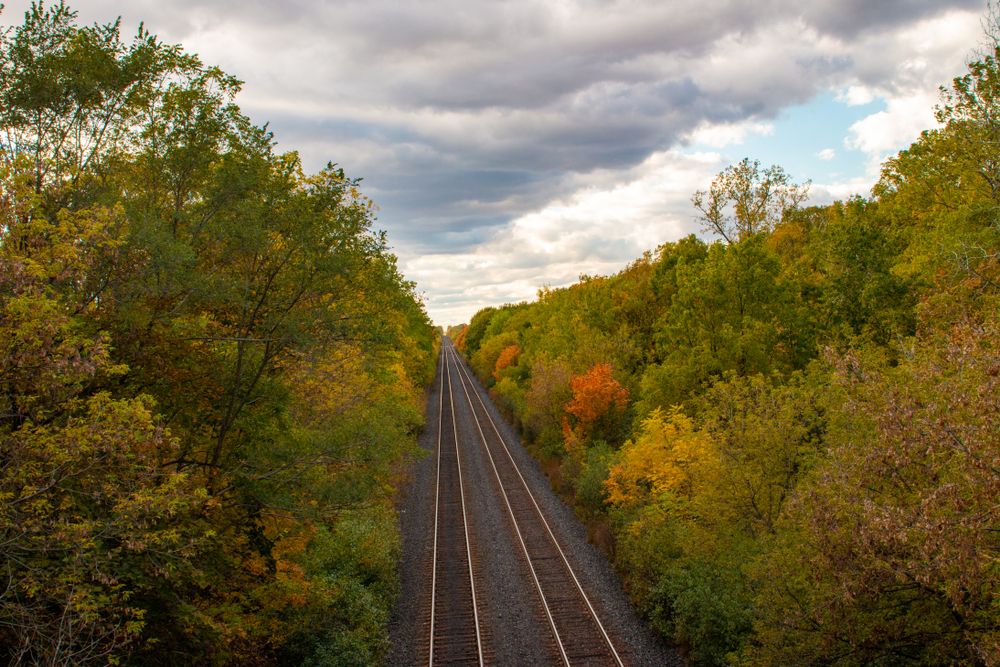 Top view of Adirondack Railroad