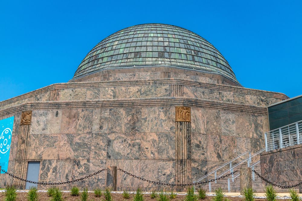 Closer view of Adler Planetarium