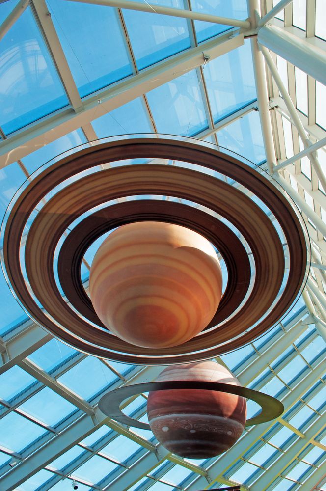 Model of the planets displayed at Adler Planetarium