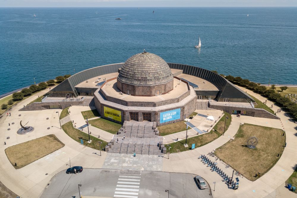 Bird's eye view of Adler Planetarium