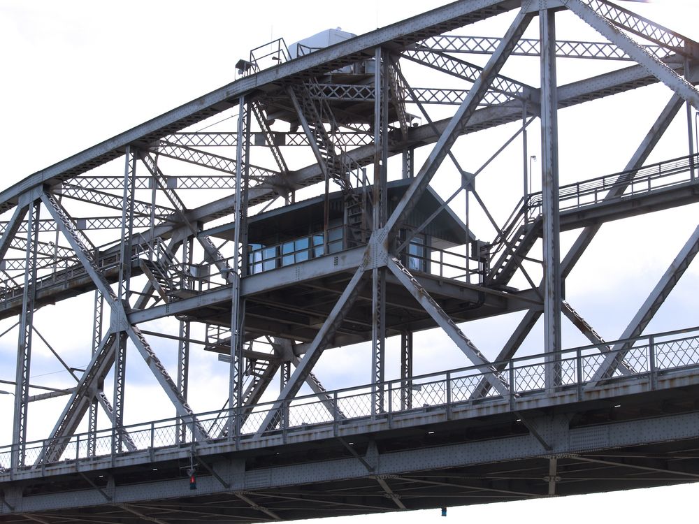 Closer view of Aerial Lift Bridge