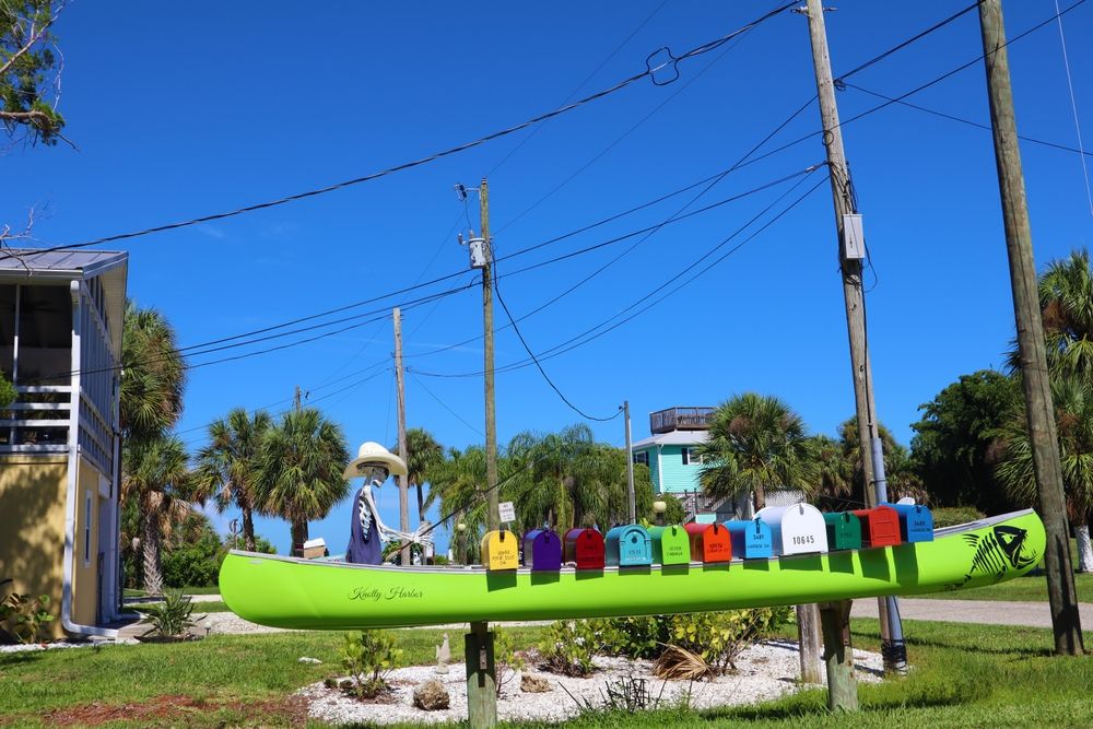 View of a boat statue at Alfred McKethan Pine Island Park