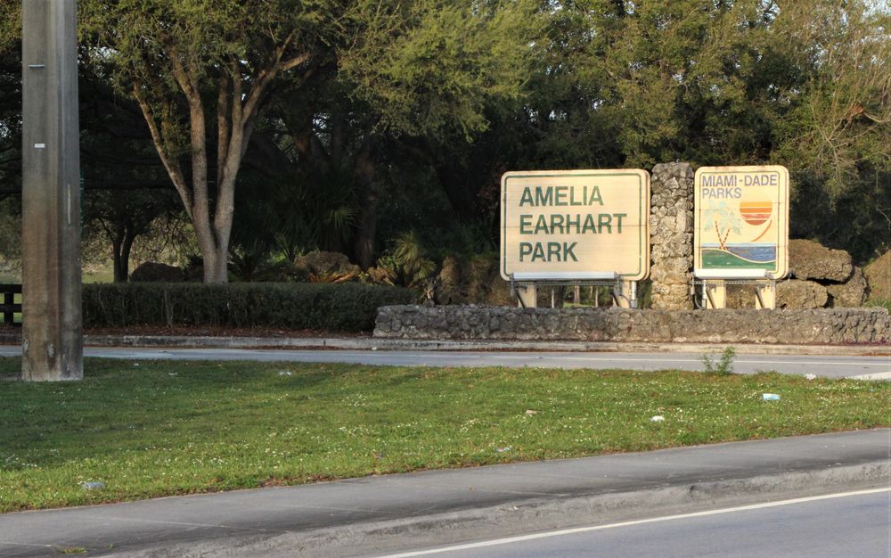 Entrance to Amelia Earhart Park