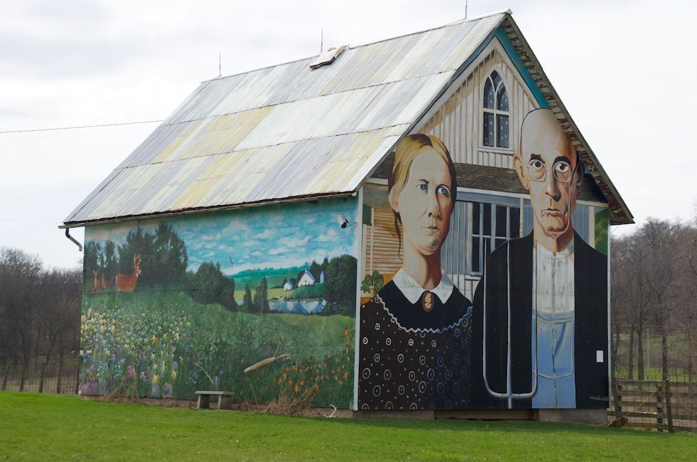 Exterior of the American Gothic Barn