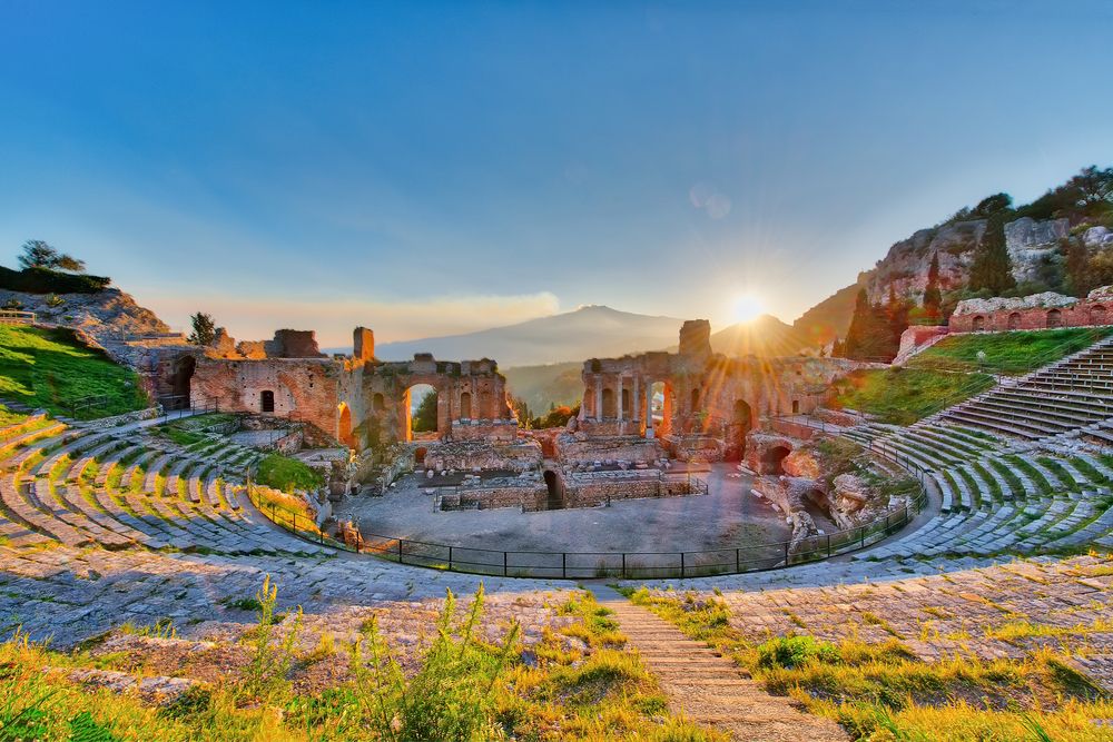 Distant view of Ancient Theater