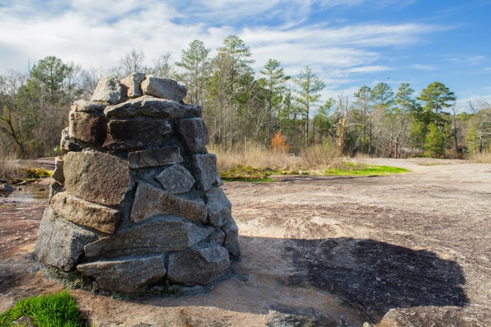 Rock cairn at Arabia Mountain National Heritage Area