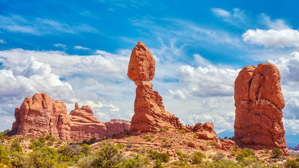 Scenic view of the Balanced Rock