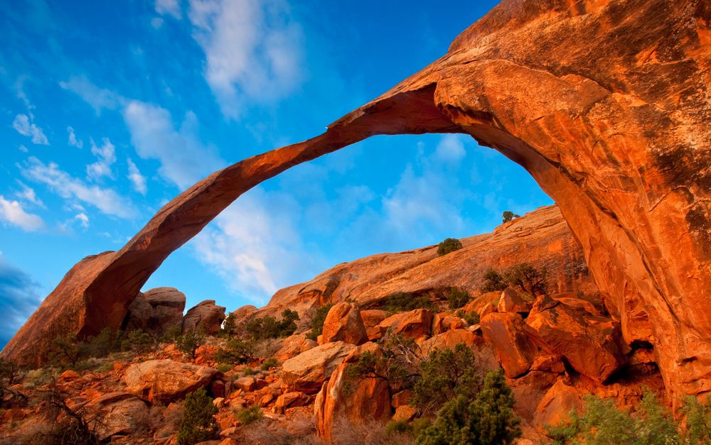View from the bottom of The Landscape Arch