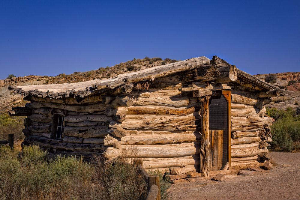 Log cabin at Wolfe Ranch