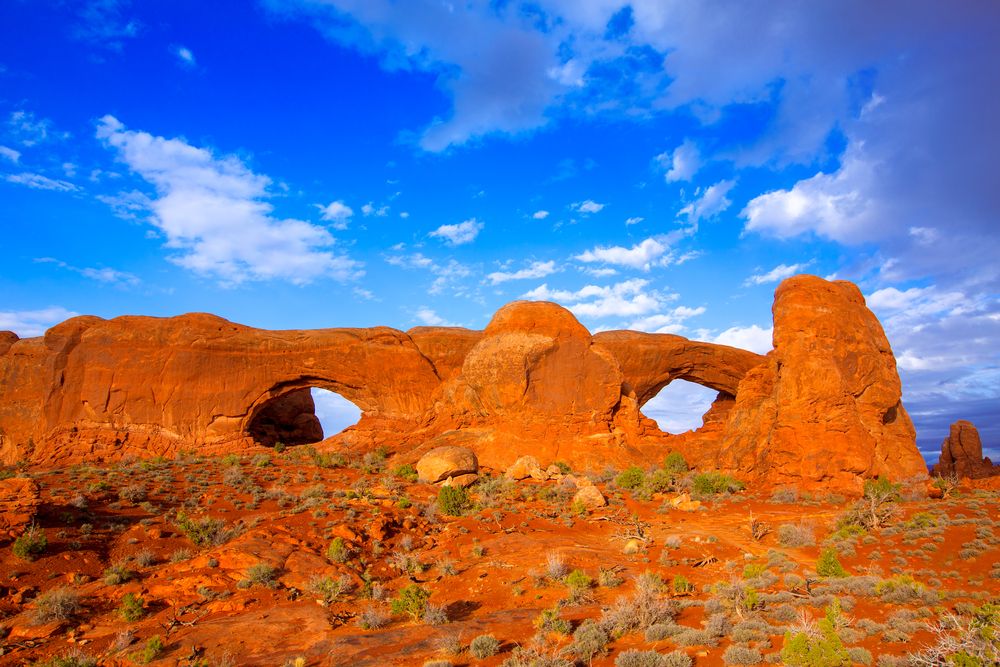 One of the arches along scenic drive