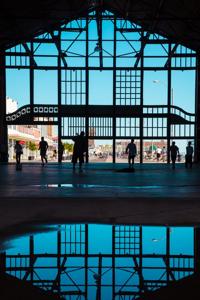 View from inside the empty Asbury Park Casino