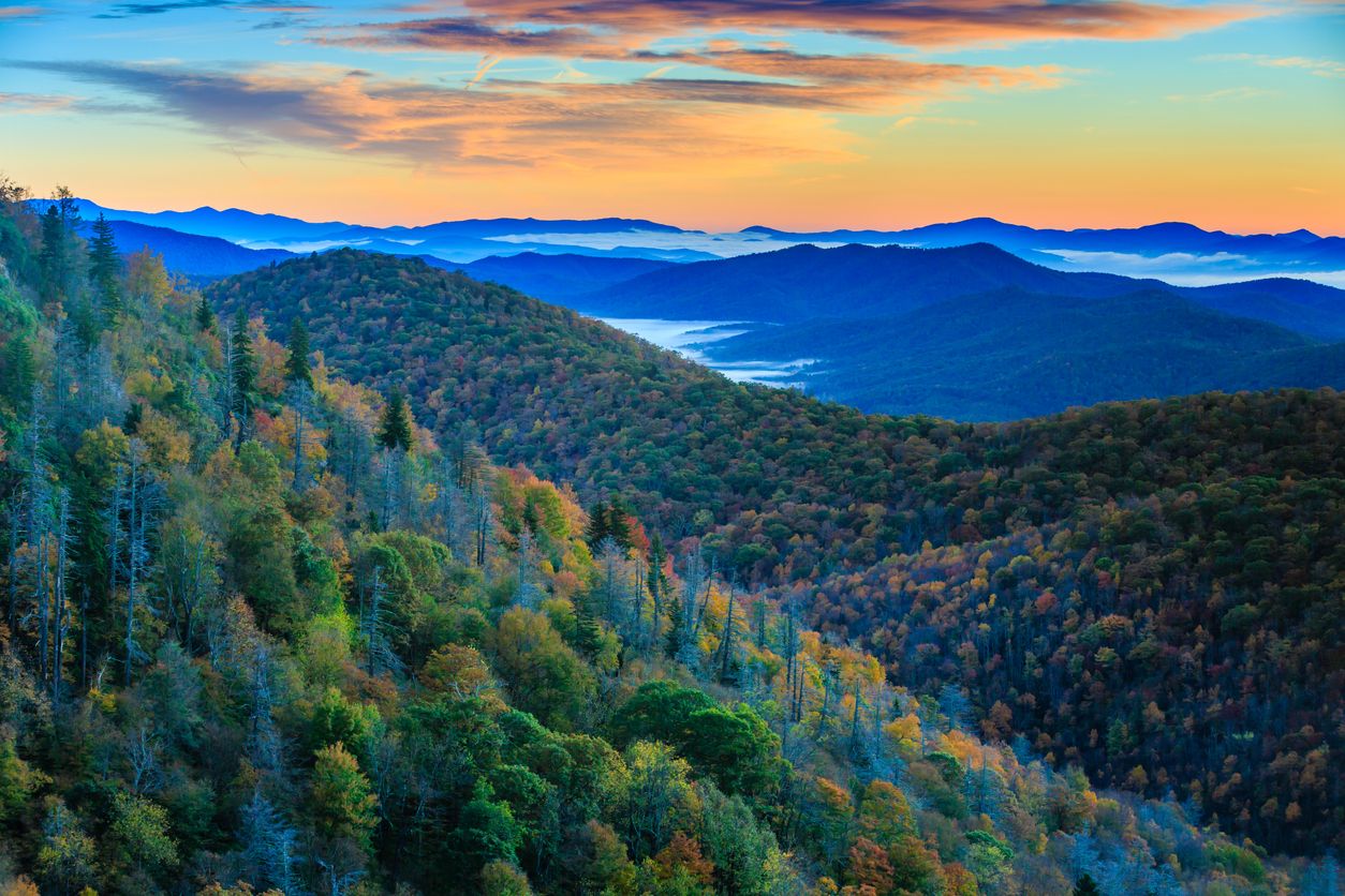 Blue Ridge Mountains at Asheville, North Carolina
