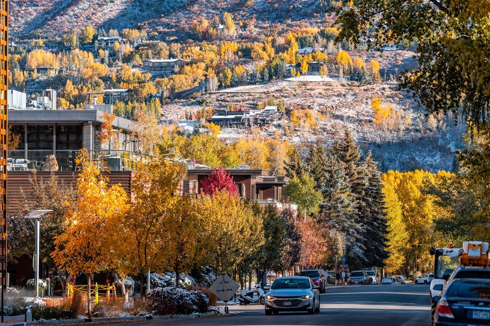 Downtown scene at Aspen, Colorado