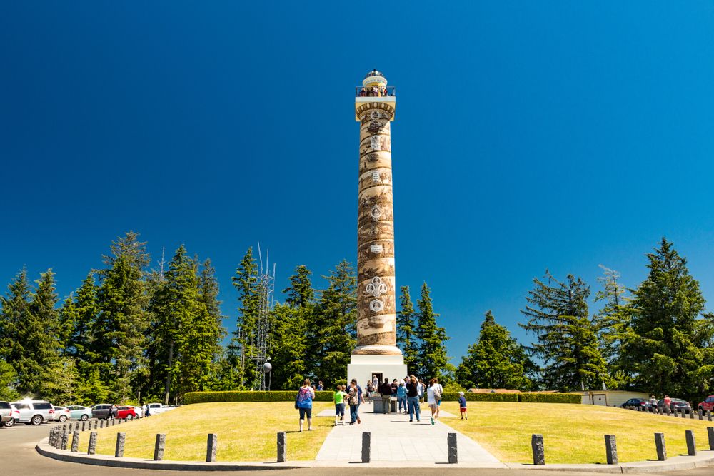 The tall Astoria Column
