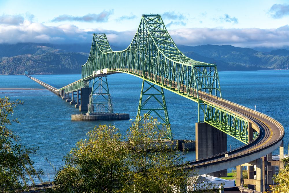 Daytime view of the Astoria - Megler Bridge