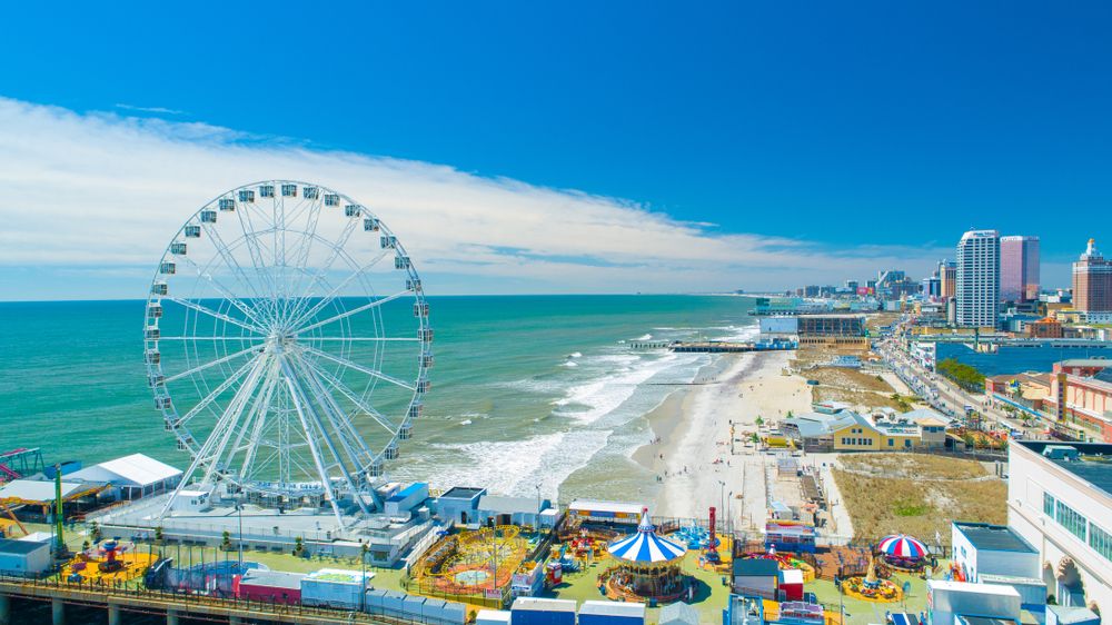 Aerial view of Atlantic City Beach