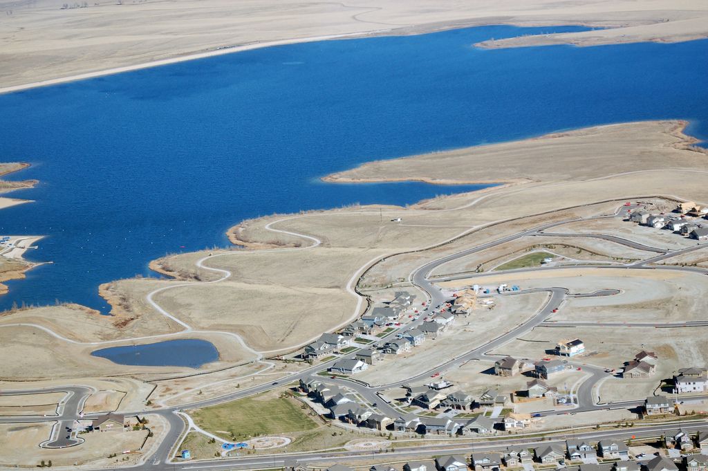 Bird's eye view of the Aurora Reservoir
