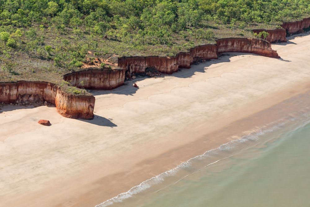 Bird's eye view of the cliffs along Australian Coastlines