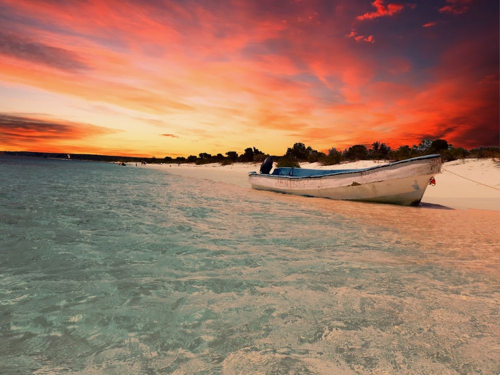 Vibrant sunset at Bahia de las Aguilas