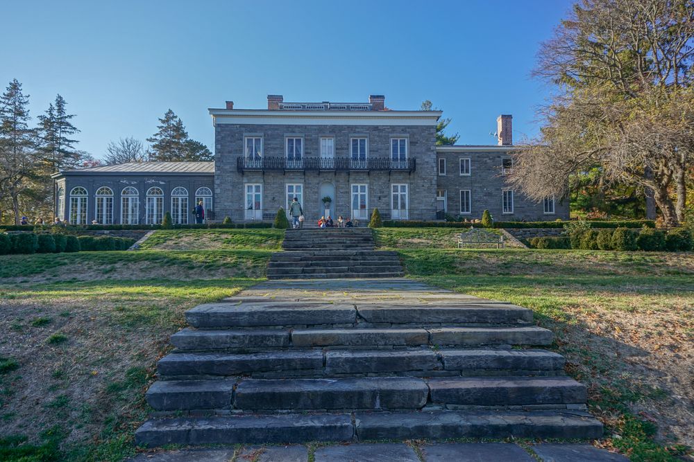 View of the majestic Pelham Bay Park Mansion Museum