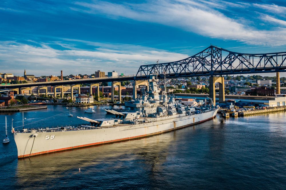 View of the Battleship Cove