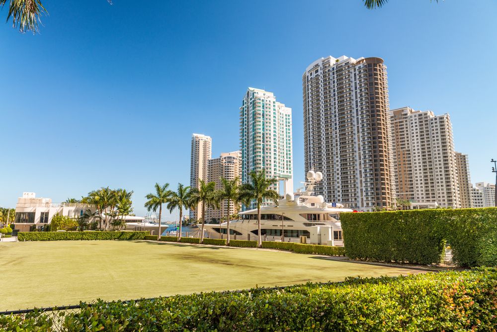 The grounds of Bayfront Park